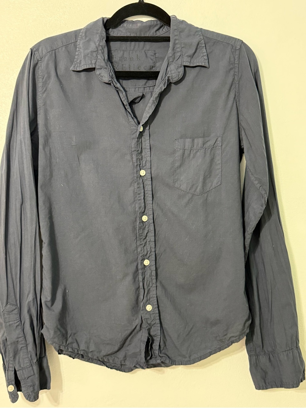 Frank & Eileen Slate Blue Button-Down Shirt XS *flaw